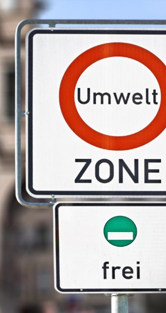 Low emission zone sign small